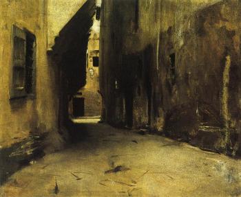 John Singer Sargent : A Street in Venice